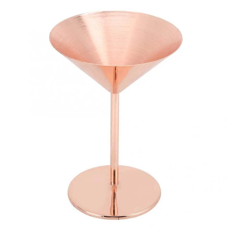 Cocktail Glass 304 Stainless Steel Goblet Champagne Red Wine Glass Cocktail Glass Cup Rose Gold Bar Acccessory