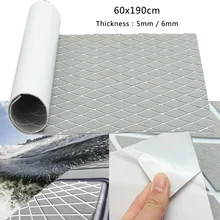 Audew 60x190 см 5/6 мм Ромб EVA пены серого цвета с белыми линиями лодка полы искусственный тик лист самоклеющейся морской катер настил циновки