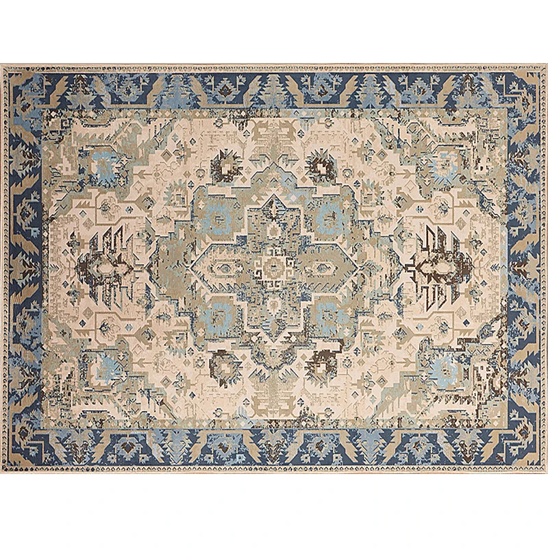 Moroccan Living Room Carpet Home Vintage Rugs for Bedroom American Carpets Sofa Coffee Table Rug Study Ethnic Floor Mat