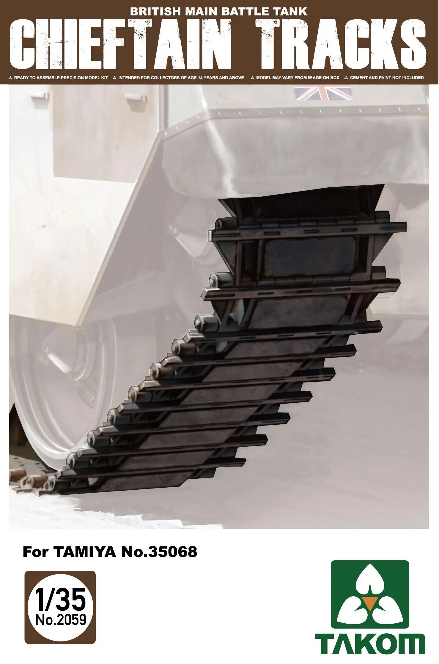 Takom 1/35 Scale Chieftain Mbt Tracks Per Tamiya Articolo N. 2059