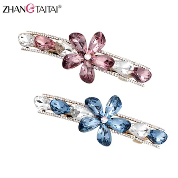 

Luxy Brand Austria Rhinestones crystal Hair Pins Korea Fashion Shiny Flower Hair Clip Wedding Bridal Accessories Girls Jewelry
