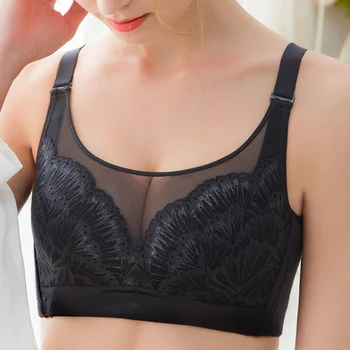 

Women's wire free Full Coverage lace Soft Cups Non Padded Minimizer Bra 34 36 38 40 42 B C D E