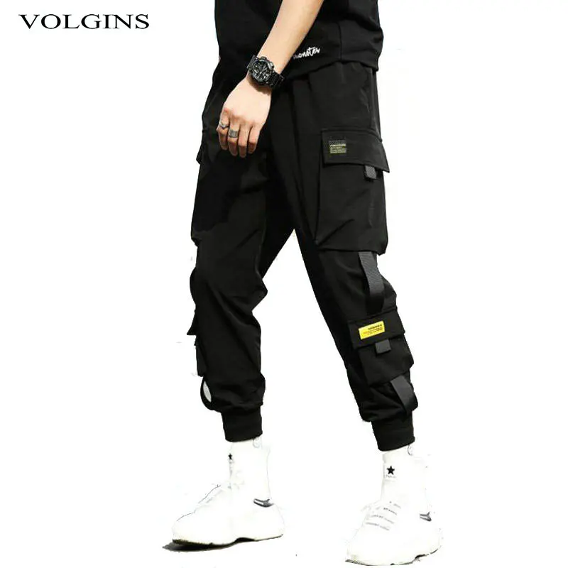 Streetwear Hip Hop Black Harem Pants Men Elastic Waist Punk Pants With Ribbons Casual Slim Jogger Pants Men Hip Hop Trousers Streetwear Hip Hop Black Harem Pants Men Elastic Waist Punk Pants With Ribbons Casual Slim Jogger Pants Men Hip Hop Trousers