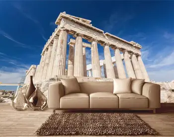 

CJSIR Custom Wallpaper Simple Mediterranean Architecture Ruins Mural TV Background Wall Living Room Bedroom 3d Wallpaper Decor