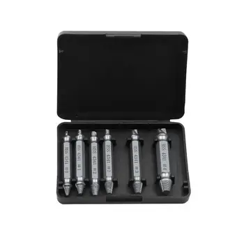 

6pcs/set HSS Screw Extractor Drill Bit Broken Damaged Bolt Remover Removal Easy