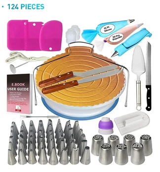 

DIY Baking Set Pastry Nozzles Cake Stand Turntable Set Cake Decorating Tools Pastry Bakery Tools Bakeware Baking Tools For Cakes