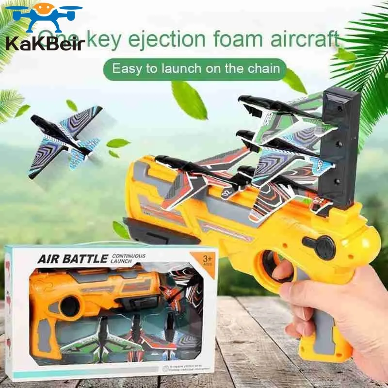 RC Modellbau Foam Catapult Airplane Toy Hand Throwing Swivel Pistol
