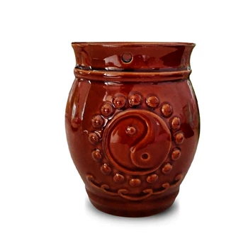 

Chinese Ceramic Lymphatic Drainage Moxibustion Guasha Massage Moxibustion Household Double-layer Moxa Porcelain Cup YC151