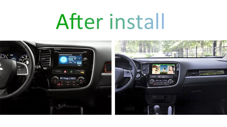 Sale 2 Din Android 9.0 4G+64G 8 core car dvd radio video gps audio for Mitsubishi outlander lancer asx 2012 2013 2014 obd2 DSP ips fm 2