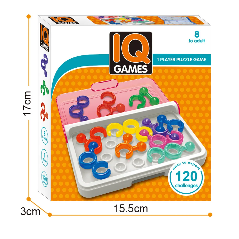 SmartGames IQ Puzzler Pro logikspel med 120 utmaningar - pusselutmaning  från 6 år