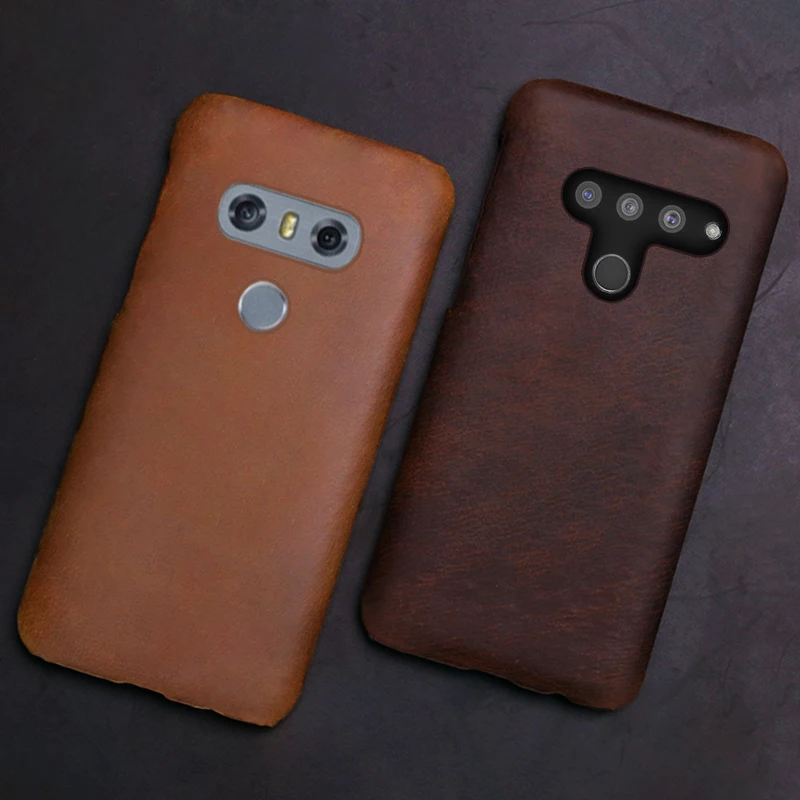 Натуральная кожа чехол для телефона LG G8s V50 V10 V20 V30 V30S V40 G3 G4 G5 G6 G7 G8 G8X Q6 Q7 Q8 ThinQ K40 Crazy Horse из поликарбоната|Бамперы|