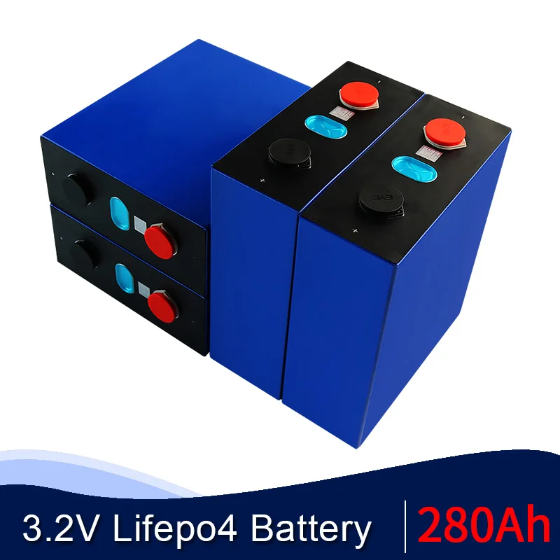 8PCS 3.2V 280Ah LiFePO4 Lithium Iron Phosphate Cells For Solar Energy Storage System EV RV EU US TAX FREE battery With BUSBARS |