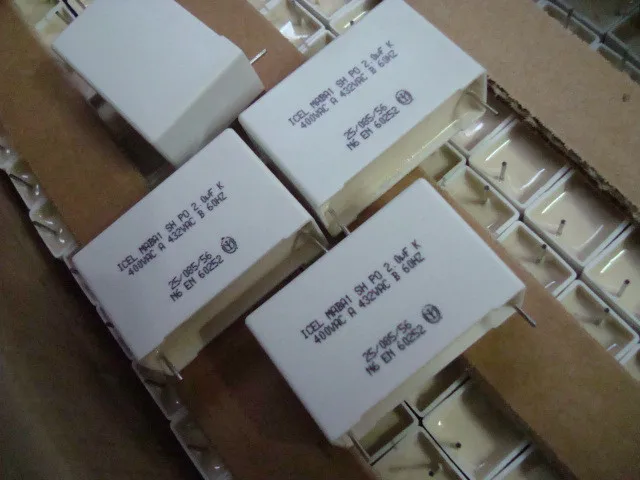 new 5PCS ICeL 400VAC/432VAC 2UF generation 2.2uf copper pin audio frequency divider capacitance | Электроника