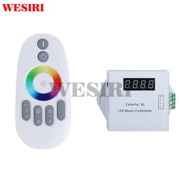 

WESIRI Colorful x1 DC5-12V WS2811/WS2812B LED Digital Music Controller with RF Touch Remote 27 Kinds of Music Mode Max 600 Pixel