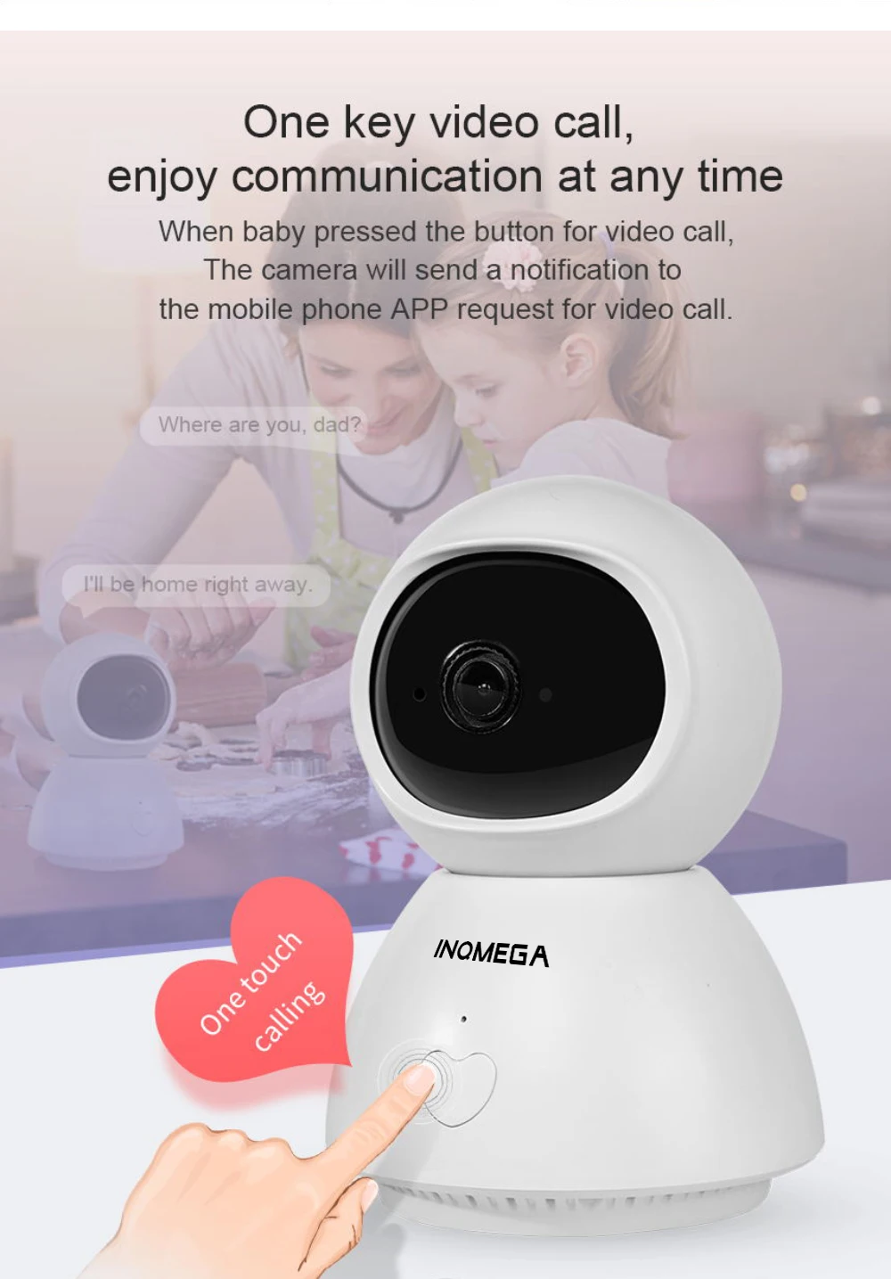 1080P IP Camera WiFi Wireless Mini Smart Home Security CCTV Camera Two-way Audio Night Vision Baby Monitor APP TUYA