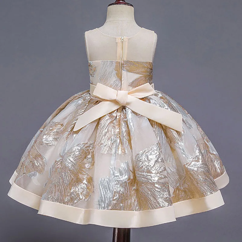 Элегантное платье для девочек бальное платье, детские платья для девочек, одежда Вечерние платья на свадьбу платье принцессы с принтом на возраст от 3 до 10 лет
