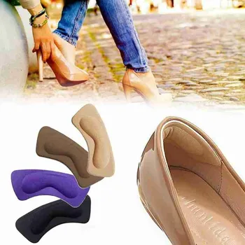 

1Pair Shoes Insoles Anti Slip Cushion Pads Feet Care Unisex Rubbing Insoles Heel Protector Tool Shoes Insert For Heels Prac J6Q9