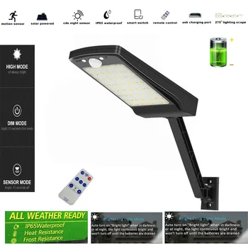

garden lights solar poweredr with Remote and Color Temperature Adjustment 56 LED Solar Motion Sensor outdoor solar lights