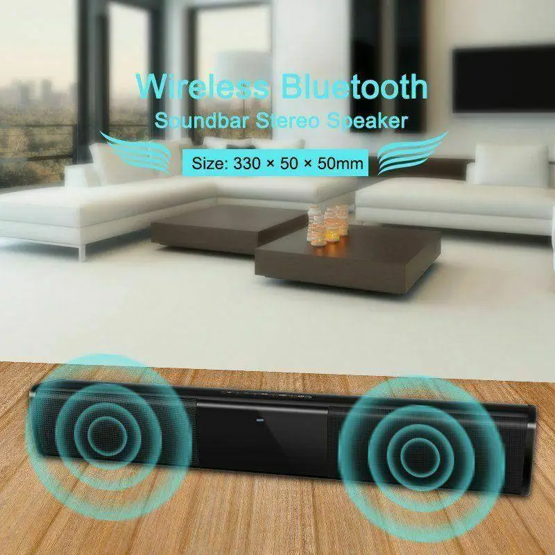 TV Wireless Bluetooth-Compatible Speaker Home Theater Sound Bar System Subwoofer 3D Stereo Surround For Game Consoles PC Laptop