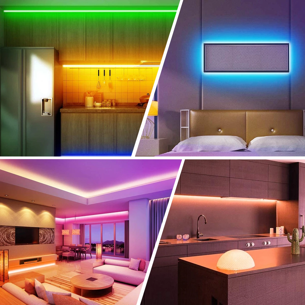 Bluetooth Wall Lamp 10M 15M/Roll RGB Flexible LED Light Strip 12V Home Bedroom Ceiling Wall Cabinet Decor Indoor Lighting