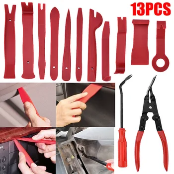 

13pack Car Door Panel Trim Audio Removal Install Tool & Auto Clip Fastener Tools