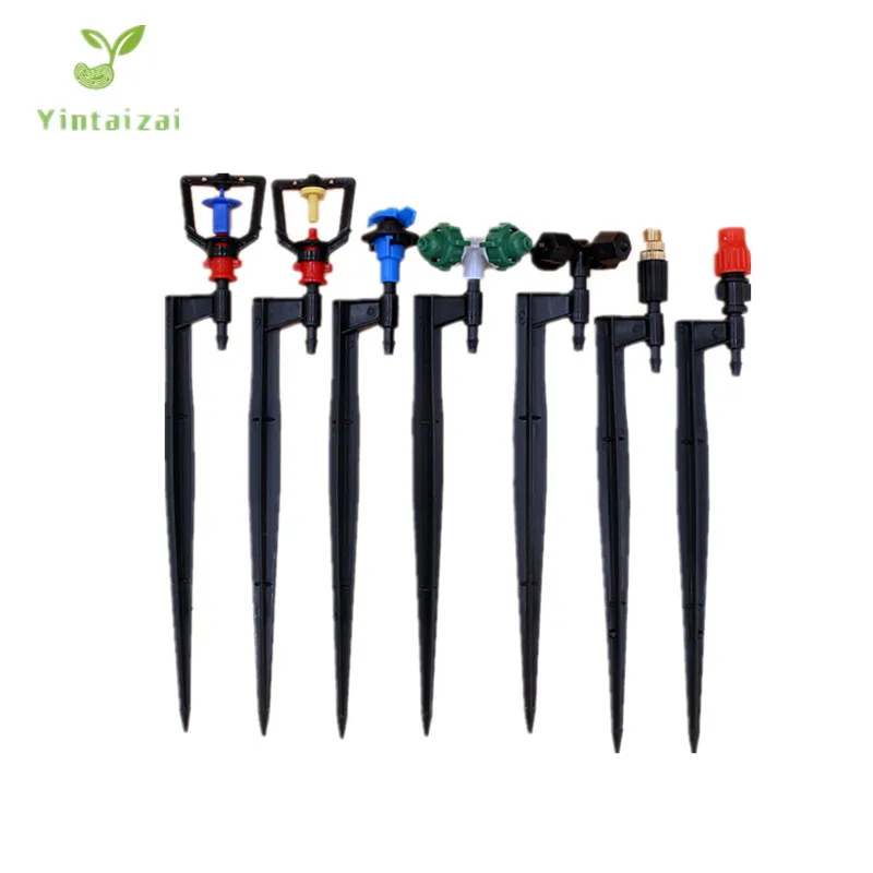

Misting Sprinkler On 20cm Stake Potted Flower Watering Rotating Nozzle Micro Irrigation Drip Fittings Garden Watering Tools