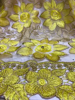 

Latest African lace fabric 2020 High Quality Rhinestones Velvet Lace royal Blue Nigerian Lace Fabrics For Wedding dress 5yards