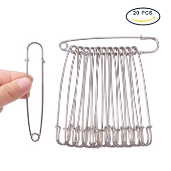 

1 Bag Iron Safety Pins Brooch Findings Lead Free Nicte Free 101x19mm 20pcs/bag