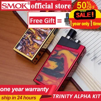 

In stock SMOK Trinity Alpha Pod System Kit with 1000mAh Battery 2.8ml Cartridge Nord Mesh MTL Coil Electronic Cigarette Vape