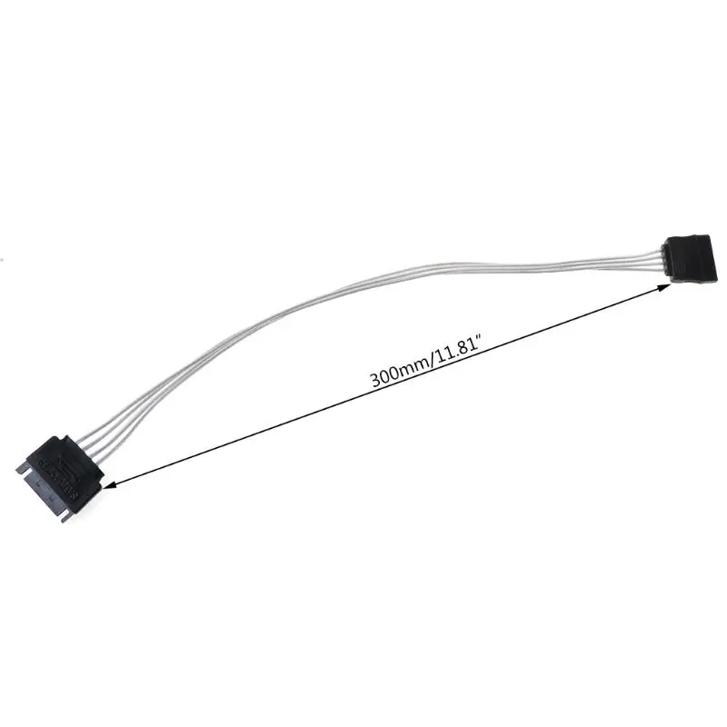 30 см 18AWG посеребренный медный провод SATA штекер для SATA Женский кабель адаптер