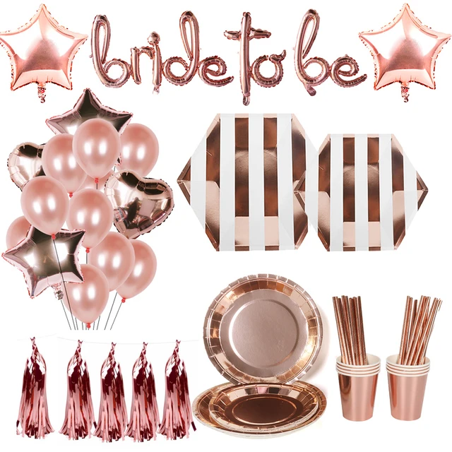 Stoviglie usa e getta per feste di compleanno in oro rosa piatti di  compleanno tazze tovaglioli decorazioni per feste di compleanno per adulti  Baby SHower - AliExpress