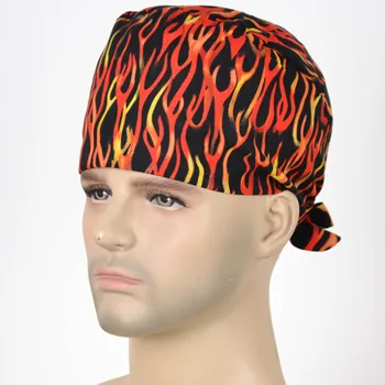 

Hennar Mens Scrub Caps Hospital Print Medical Masks Cotton Adjustable Perfect Sewing Nurse Caps High Quality Men's Surgical Caps