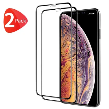 

TBOC 2X 5D for Apple iPhone screen Protector XR [6.1 "] [2 PCs] tempered glass protection edges full waterproof