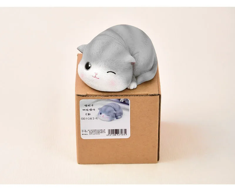 Figura de Ação Escritório em Casa Decoração do Desktop Anime Gato Terno Faça Você Mesmo Modelo Ornamento Speelgoed Carro Artesanato Arte Brinquedos Estátua 5 Pçs 9 Animal/Figuras de dinossauros