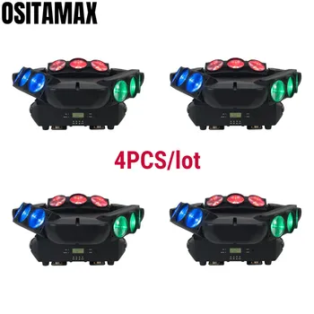 

LED 9X12W Beam DJ Light RGBW Beam Spider Moving Head Light Tri Rows 9 Eyes Rotate Disco Light Stage Effect Spider Lighting Party