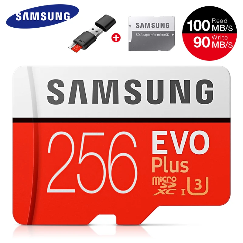 8 gb memory card SAMSUNG Original Memory Card High Speed 100 MB/S EVO PLUS 256GB 128GB Microsd Class 10 U3 TF Cards UHS-I 64GB U1 Micro SD Card samsung 64gb memory card Memory Cards