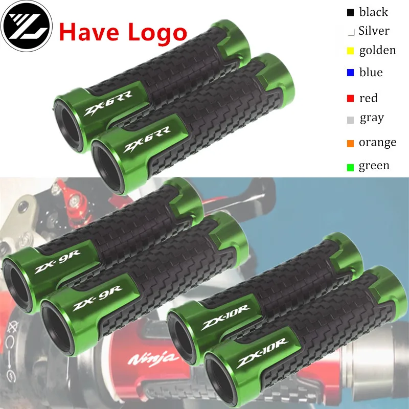 7/" 22mm motorcycle accessories handle CNC grip bar ends for kawasaki ZX-10R Ninja ZX6R ZX636R ZX6RR ZX-6RR ZX9R 1994-2003