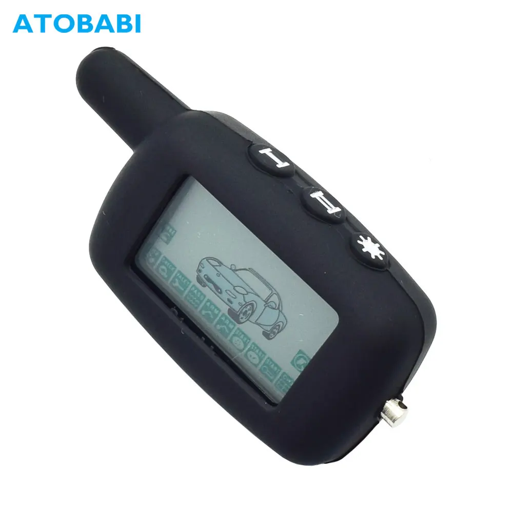 

Black Color A9 Silicone Case for Starline Two Way Car Alarm A9 A6 LCD Transmitter Remote Control Keychain Protector Cover Skin