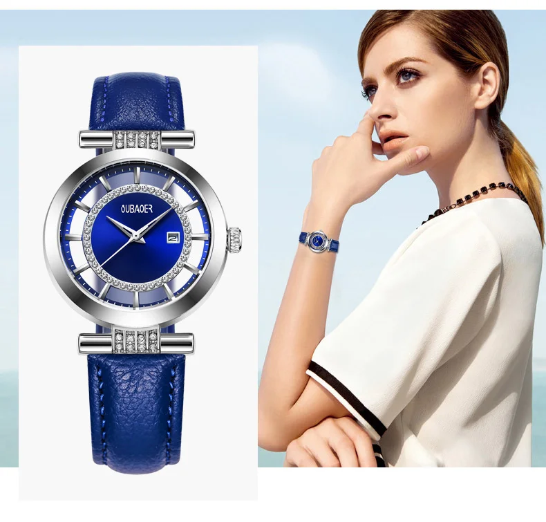 OUBAOER модные современные женские наручные часы кварцевые часы женские высококачественные повседневные наручные часы для женщин Montre Femme