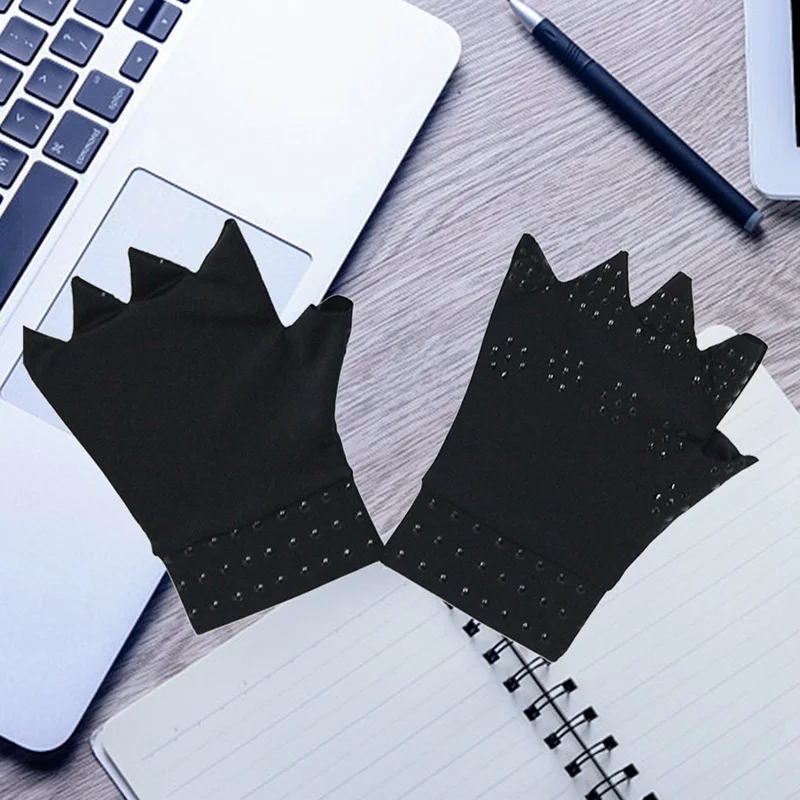 ABZB-Magnetic Anti Arthritis Health Compression Therapy Gloves Fingerless Gloves Health Gloves