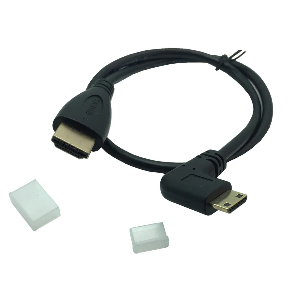 HDMI Tto Mini кабель 90 градусов левый правый угол для камеры монитора проектора