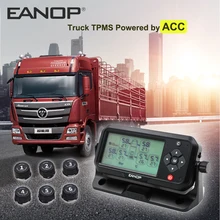 EANOP грузовик 12/24V система контроля давления в шинах ЖК-дисплей Дисплей шин Давление мониторинга Системы 6 внешних датчики с 14Bar/203Psi для RV