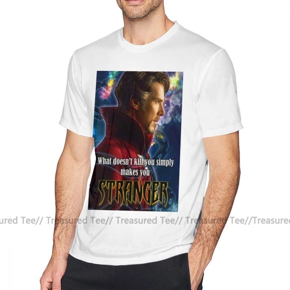 Dr Strange футболка What Not Kill You футболка 100 хлопок модная футболка с коротким рукавом графическая Мужская футболка большого размера - Цвет: White
