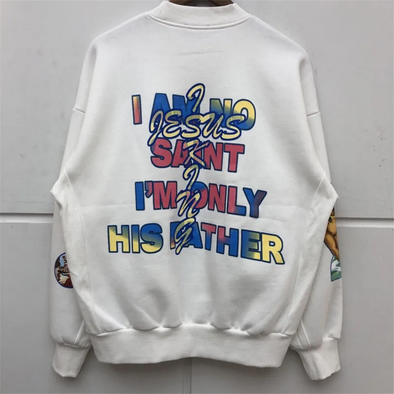 Kanye West, качественные толстовки с надписью «Jesus Is King», женские и мужские толстовки, толстовка в стиле хип-хоп, толстовки с капюшоном, пуловеры для мужчин
