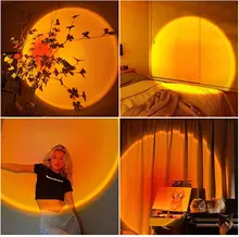 

Sunset Lamp Projector, USB Night Light, 180 Degree Rotation Sunset Projection Lamp, Led Night Light for Photography/Selfie/Home/