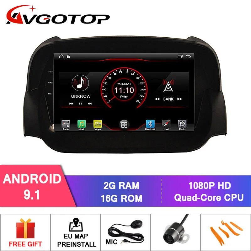 AVGOTOP Android 9 автомобильный wince Радио DVD плеер для FORD ECOSPORT 2G 16G MP3 MP4 Bluetooth gps мультимедиа автомобиля