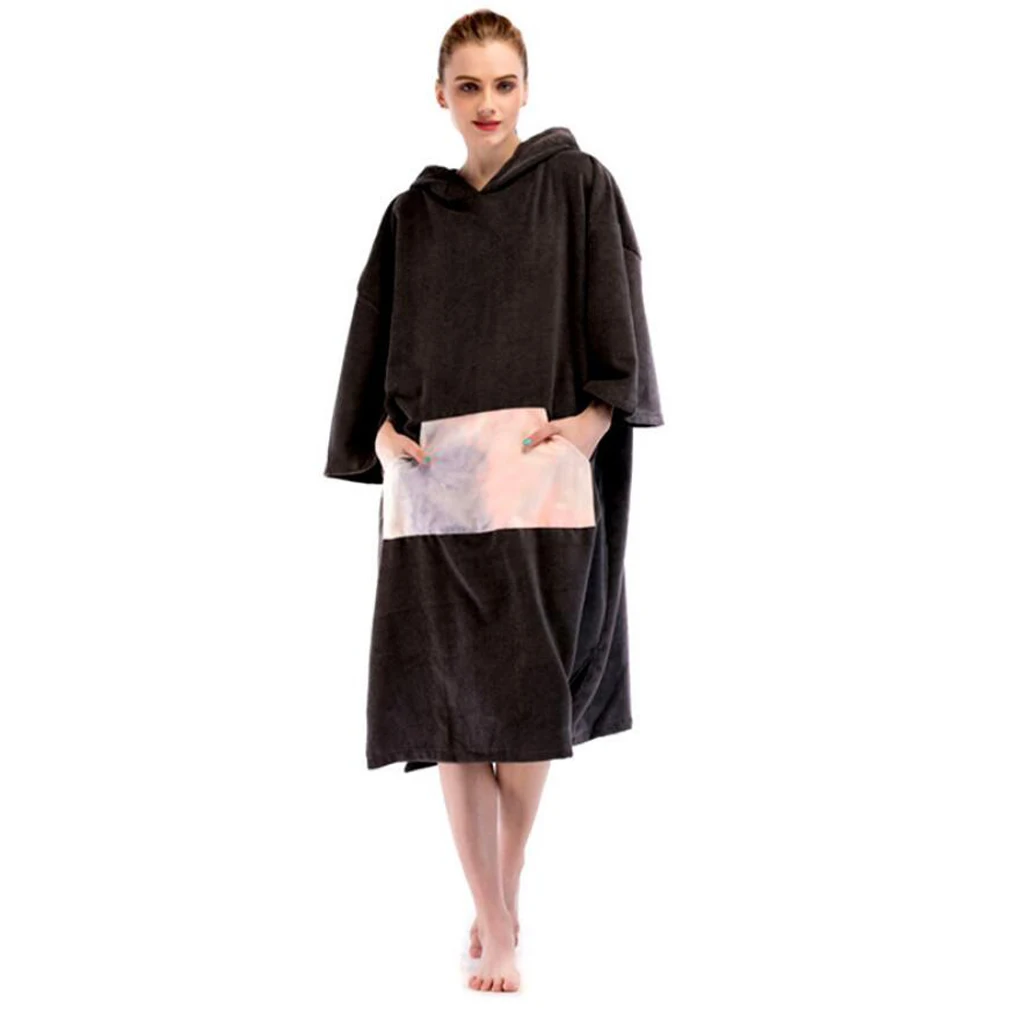 

High Performance Microfiber Surf Poncho, Changing Towel with Hood and Pocket for Unisex Adult Youth Kids [Choose Color]