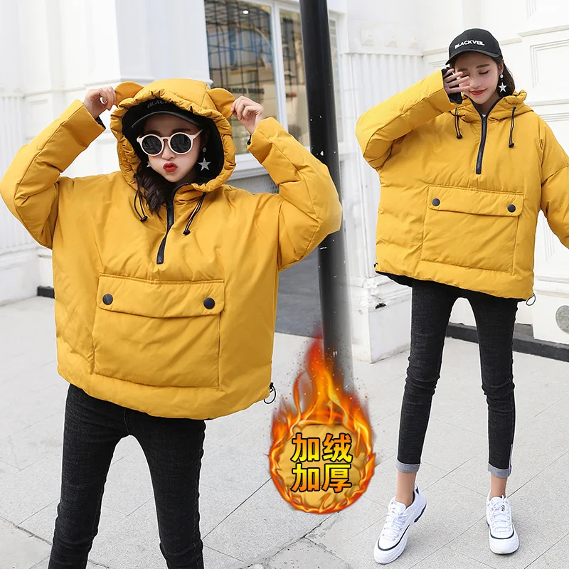 

2018 Winter New Style Korean-style Students down Coat Women's Loose-Fit down Jacket Cotton-padded Clothes Coat