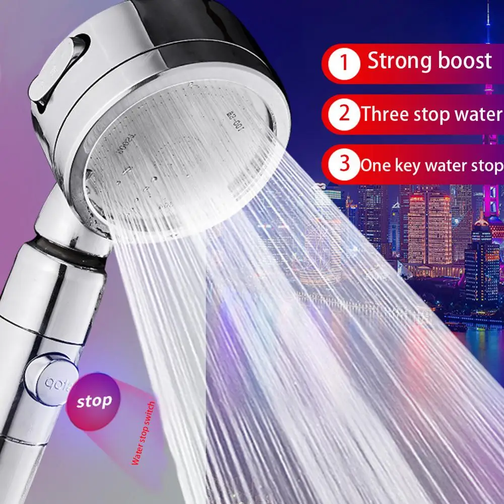 

Adjustable Handheld Shower Head High Pressure Showerhead 3 Spray Settings Water Saving Showerhead with Hose an Holder for Option