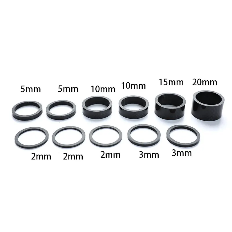 11PCS Bicycle Headset Spacer Carbon Fiber Headset Washer Stem Front Fork Spacers 11PCS Bicycle Headset Spacer Carbon Fiber Headset Washer Stem Front Fork Spacers